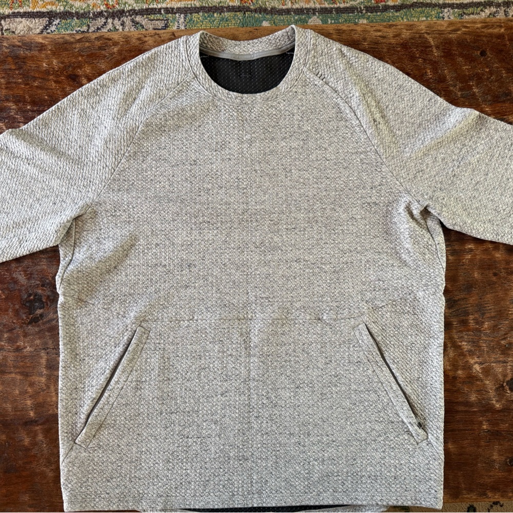 lululemon athletica Light Gray Textured Sweatshirt